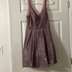 Pink Sparkle Homecoming Dress